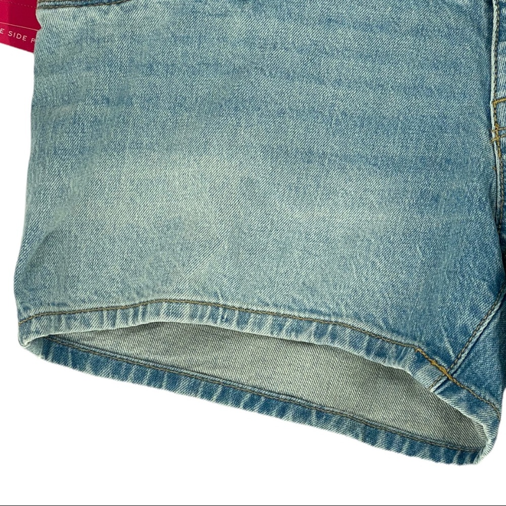 Isabel Maternity Side Panel Midi Maternity Jean Shorts Light Wash Size 4. - Picture 2 of 11